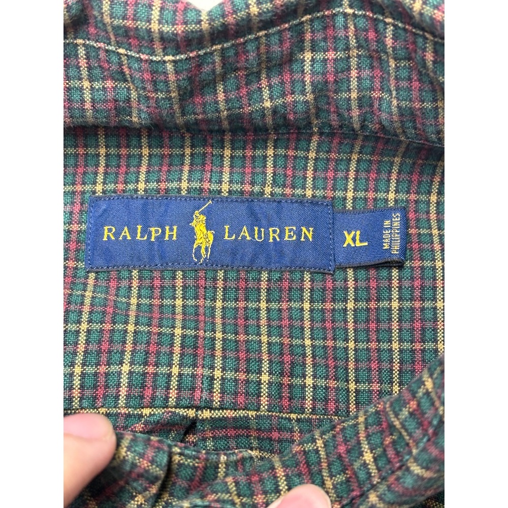 Ralph Lauren Men's Plaid Button Down Shirt Long Sleeve Classic Fit Size XL - Picture 4 of 9